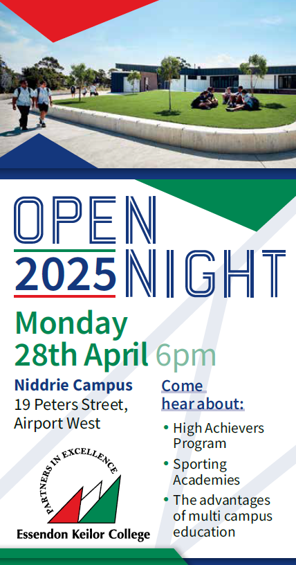 2025 Open Night Flyer